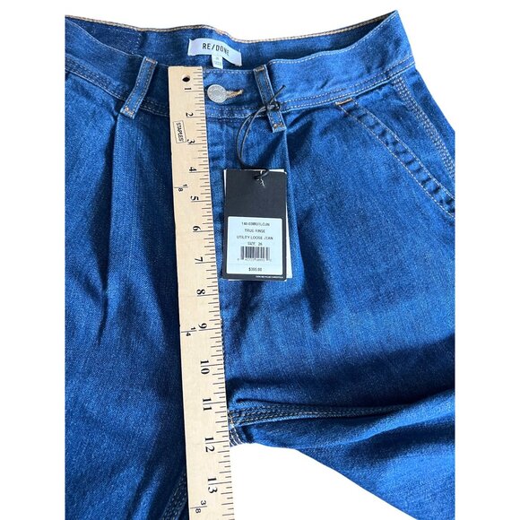 Re/Done High-Rise True Rinse Utility Loose Jeans Blue Denim Size 26 - Picture 11 of 16
